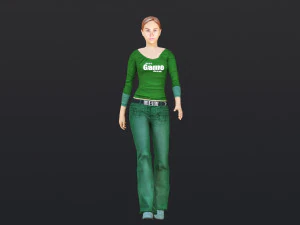 Woman 11 To 15 With 52 Animations 32 Morphs 3D Model