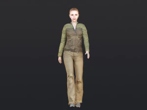 Woman 11 To 15 With 52 Animations 32 Morphs 3D Model