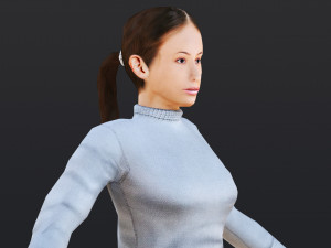 Woman 11 To 15 With 52 Animations 32 Morphs Model 3D