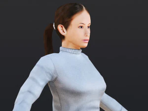 Woman 11 To 15 With 52 Animations 32 Morphs 3D Model