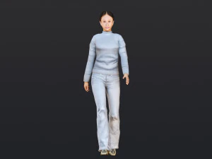 Woman 11 To 15 With 52 Animations 32 Morphs 3D Model
