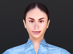 Woman 16 To 20 With 52 Animations 32 Morphs 3D Модель