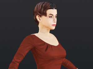 Woman 16 To 20 With 52 Animations 32 Morphs 3D Модель