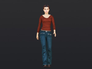 Woman 16 To 20 With 52 Animations 32 Morphs 3D Модель