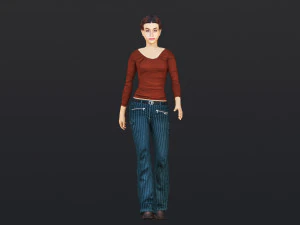 Woman 16 To 20 With 52 Animations 32 Morphs 3D Model