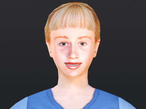 Woman 16 To 20 With 52 Animations 32 Morphs 3D Модель