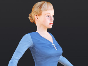 Woman 16 To 20 With 52 Animations 32 Morphs 3D Модель