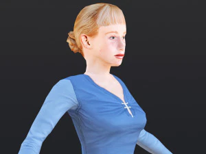 Woman 16 To 20 With 52 Animations 32 Morphs 3D Model