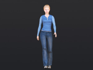 Woman 16 To 20 With 52 Animations 32 Morphs 3D Модель