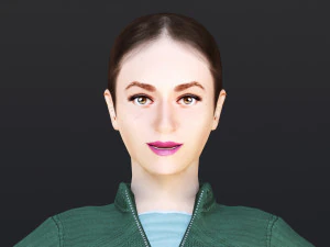 Woman 21 With 52 Animations 32 Morphs 3D Model