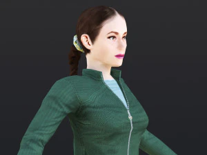Woman 21 With 52 Animations 32 Morphs 3D Model