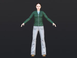 Woman 21 With 52 Animations 32 Morphs 3D Model