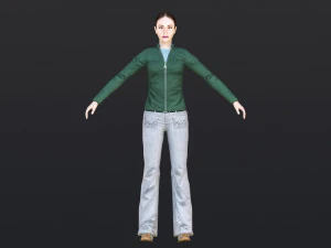 Woman 21 With 52 Animations 32 Morphs 3D Model
