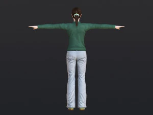 Woman 21 With 52 Animations 32 Morphs 3D Model