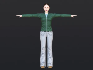 Woman 21 With 52 Animations 32 Morphs 3D Model