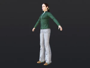 Woman 21 With 52 Animations 32 Morphs 3D Model