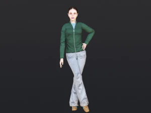 Woman 21 With 52 Animations 32 Morphs 3D Model