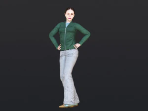 Woman 21 With 52 Animations 32 Morphs 3D Model