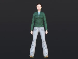 Woman 21 With 52 Animations 32 Morphs 3D Model