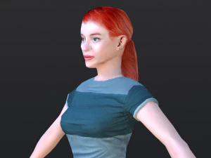 Woman 22 With 52 Animations 32 Morphs 3D Model
