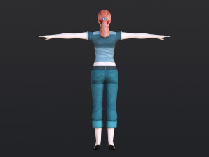 Woman 22 With 52 Animations 32 Morphs 3D Model