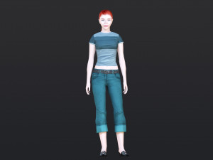 Woman 22 With 52 Animations 32 Morphs 3D Model