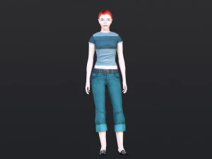 Woman 22 With 52 Animations 32 Morphs 3D Model