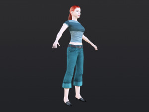 Woman 22 With 52 Animations 32 Morphs 3D Model