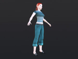Woman 22 With 52 Animations 32 Morphs 3D Model
