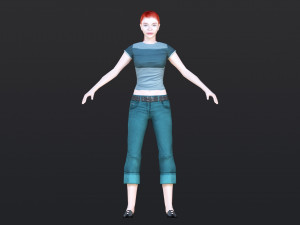 Woman 22 With 52 Animations 32 Morphs 3D Model