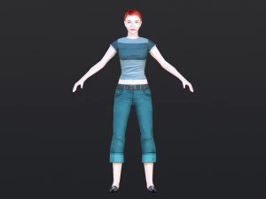 Woman 22 With 52 Animations 32 Morphs 3D Model