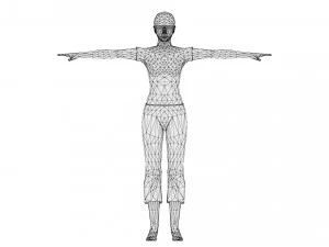 Woman 22 With 52 Animations 32 Morphs 3D Model