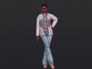 Woman 23 With 52 Animations 32 Morphs 3D Model