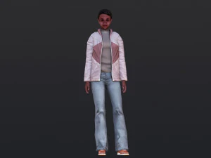 Woman 23 With 52 Animations 32 Morphs 3D Model