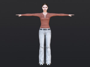 Woman 24 With 52 Animations 32 Morphs 3D-Modell