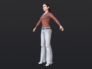 Woman 24 With 52 Animations 32 Morphs 3D-Modell
