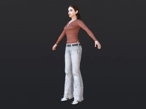 Woman 24 With 52 Animations 32 Morphs 3D Model