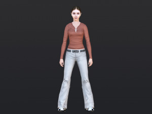 Woman 24 With 52 Animations 32 Morphs 3D-Modell