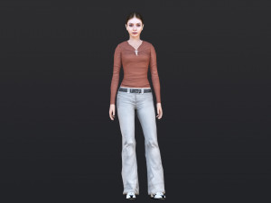 Woman 24 With 52 Animations 32 Morphs 3D-Modell