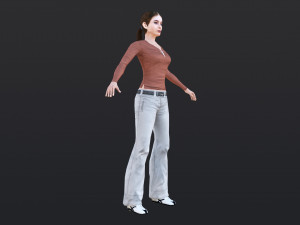 Woman 24 With 52 Animations 32 Morphs 3D-Modell