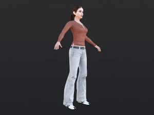 Woman 24 With 52 Animations 32 Morphs 3D Model