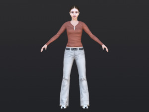 Woman 24 With 52 Animations 32 Morphs 3D-Modell