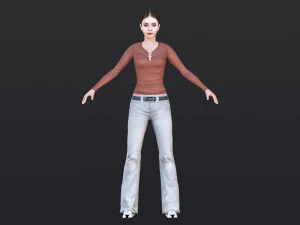 Woman 24 With 52 Animations 32 Morphs 3D Model