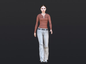 Woman 24 With 52 Animations 32 Morphs 3D-Modell