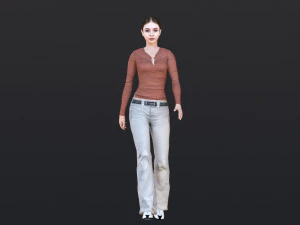 Woman 24 With 52 Animations 32 Morphs 3D Model
