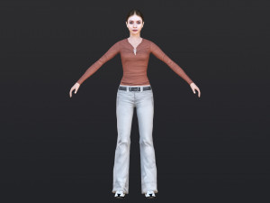 Woman 24 With 52 Animations 32 Morphs 3D-Modell
