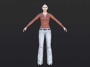 Woman 24 With 52 Animations 32 Morphs 3D Model