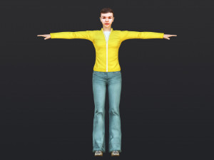 Woman 25 With 52 Animations 32 Morphs 3Dモデル