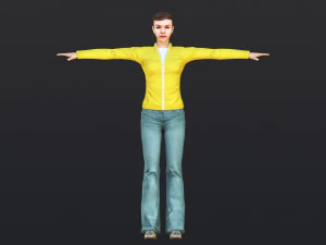 Woman 25 With 52 Animations 32 Morphs 3D Model