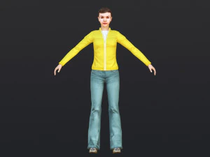 Woman 25 With 52 Animations 32 Morphs 3D Model